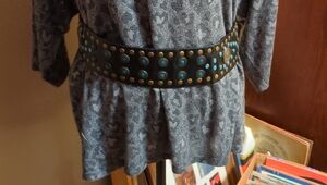 BROWN AND BLACK Studded Belts With Rinestones